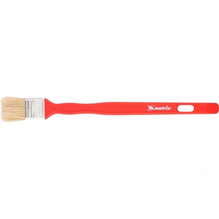 83357 — Кисть радиаторная для эмалей, 35х10 мм, натуральная щетина, пластиковая рукоятка MATRIX