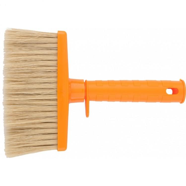 83398 — Кисть плоская для фасадных работ, 140х50 мм, натуральная щетина, пластиковая рукоятка MATRIX