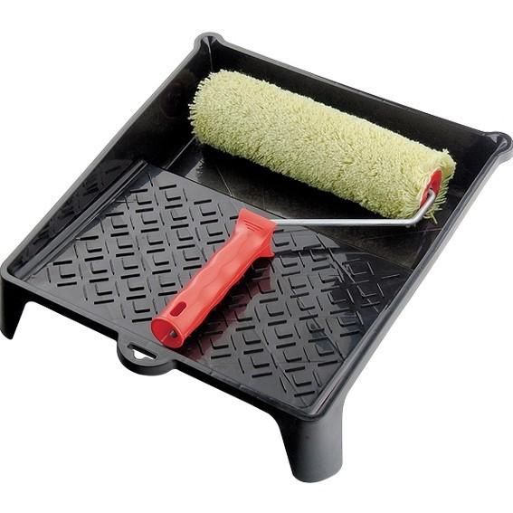 84406 — Набор:валик ПОЛИАКРИЛ для фасадных работ, 180мм, ворс 18мм, D36мм, кювета 260*320мм MATRIX