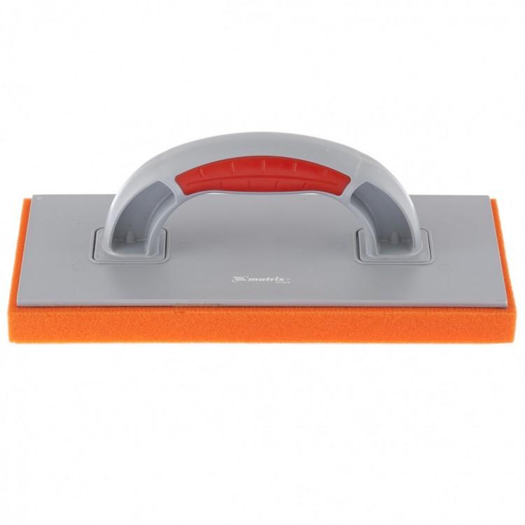 86806 — Терка пластмассовая, гидрогубчатое покрытие 20 мм, 270x130 мм, двухкомпонентная ручка MATRIX