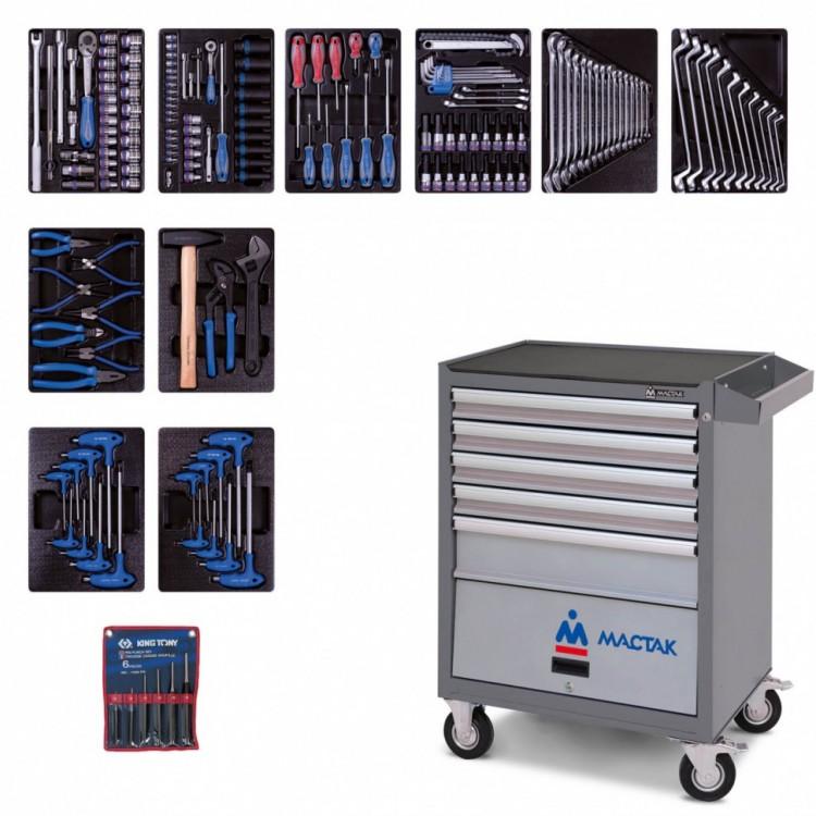 932000AMG — KING TONY набор инструментов в серой тележке, 173 предмета KINGTONY