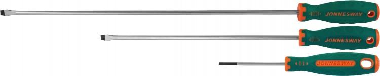 D71S4150 — Отвертка стержневая шлицевая ANTI-SLIP GRIP, SL4.0х150 мм JONNESWAY