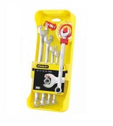 495659 — Набор из 5ти комбинированных гаечных ключей RATCHETING WRENCH 10>17мм STANLEY