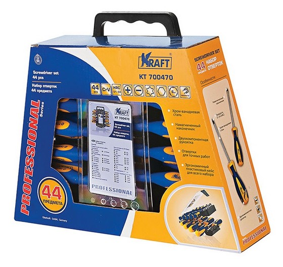 KT700470 — Набор отверток (44 предмета) KRAFT KRAFT
