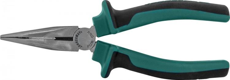 P1218 — Длинногубцы изогнутые с двухкомпонентными рукоятками 8 JONNESWAY