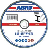 CD18016R — Диск отрезной по металлу 180х1,6х22 (ABRO) ABRO