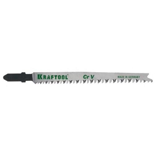 159505U — Полотна KRAFTOOL  T345XF  для эл/лобзика  BIMETALL универ.: по нерж.стали  дереву с гвоздями  EUхвост.  шаг 1 82 5мм  110мм  2шт KRAFTOOL