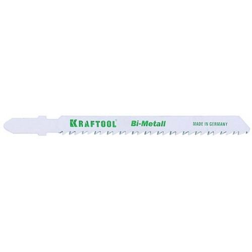 15950725 — Полотна KRAFTOOL  T101BF  для эл/лобзика  BIMETALL  по твердому дереву  чистый рез  EUхвост.  шаг 2 5мм  75мм  2шт KRAFTOOL