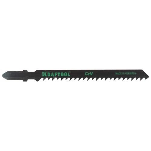 1595313 — Полотна KRAFTOOL  T111C  для эл/лобзика  CRV  по дереву  двп  дсп  грубый рез  EUхвост.  шаг 3мм  75мм  2шт KRAFTOOL