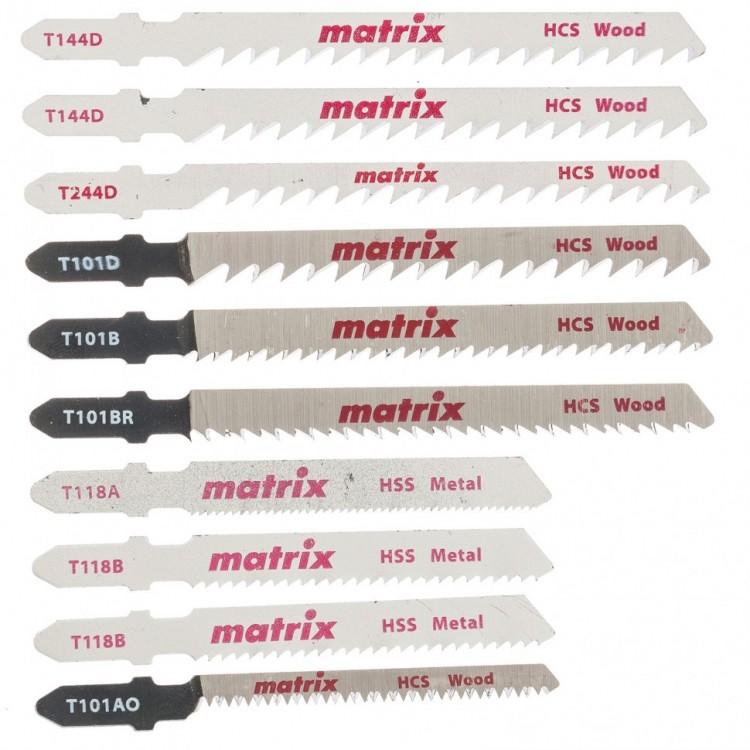 78246 — Набор полотен для электролобзика универсальный, 10 шт, T-SET1001 MATRIX