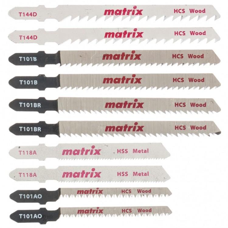 78247 — Набор полотен для электролобзика универсальный, 10 шт, T-SET1003 MATRIX