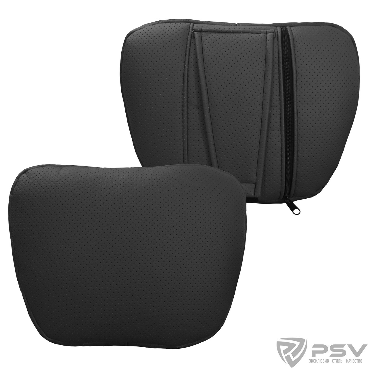 125548 — Подушка  подголовник LUX WAY экокожа черная PSV