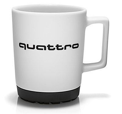 3291401600 — Кружка QUATTRO белая, матовая с подставкой VAG