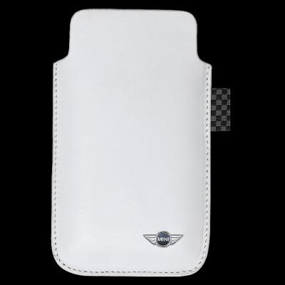 80282321318 — Кожаный чехол mini для iphone, white BMW