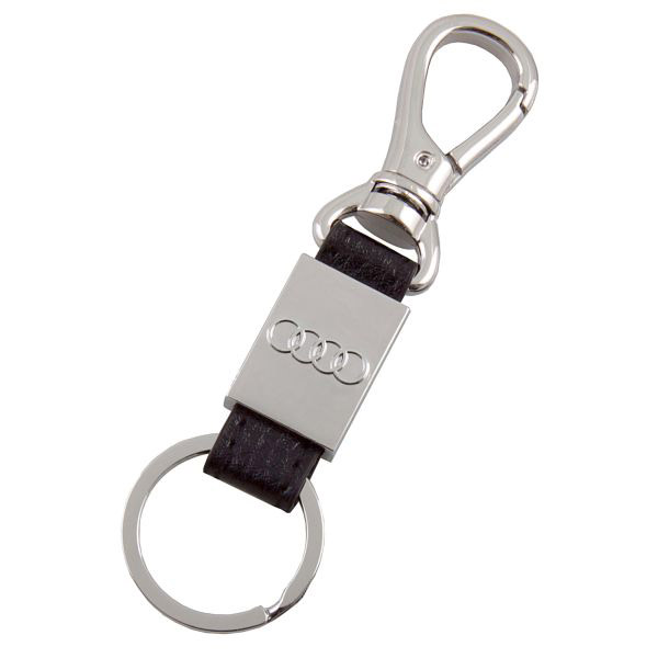 HX703AUDI — Брелок кожаметаллический SW с карабином AUDI SKYWAY