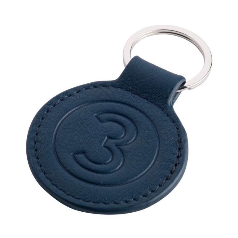 JLEMANLKEY — JAGUARDTYPELEMANSWINNER31957ROUNDBLUELEATHERKEYRING LAND ROVER