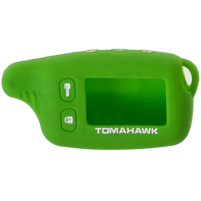S08903003 — Чехол на сигнализацию TOMAHAWK TW9010,9020,9030 силиконовый SW зеленый SKYWAY