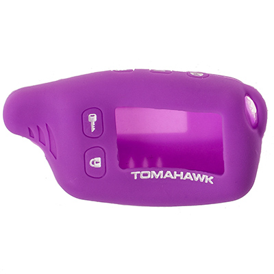 S08903009 — Чехол на сигнализацию TOMAHAWK TW9010,9020,9030 силиконовый SW сиреневый SKYWAY