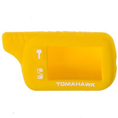 S08903012 — Чехол для брелка автосигнализации TOMAHAWK (TZ9010,9020,9030 силиконовый,жлтыйSKYWAY) SKYWAY
