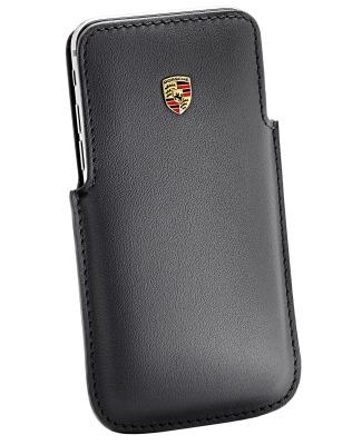 WAP0300200F — Чехол для телефона IPHONE 6 CASE, кожа, цвет черный, нитка черная PORSCHE