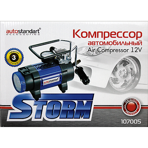 107005 — Компрессорсфонаремвприкуриватель19250лмин AUTOSTANDART
