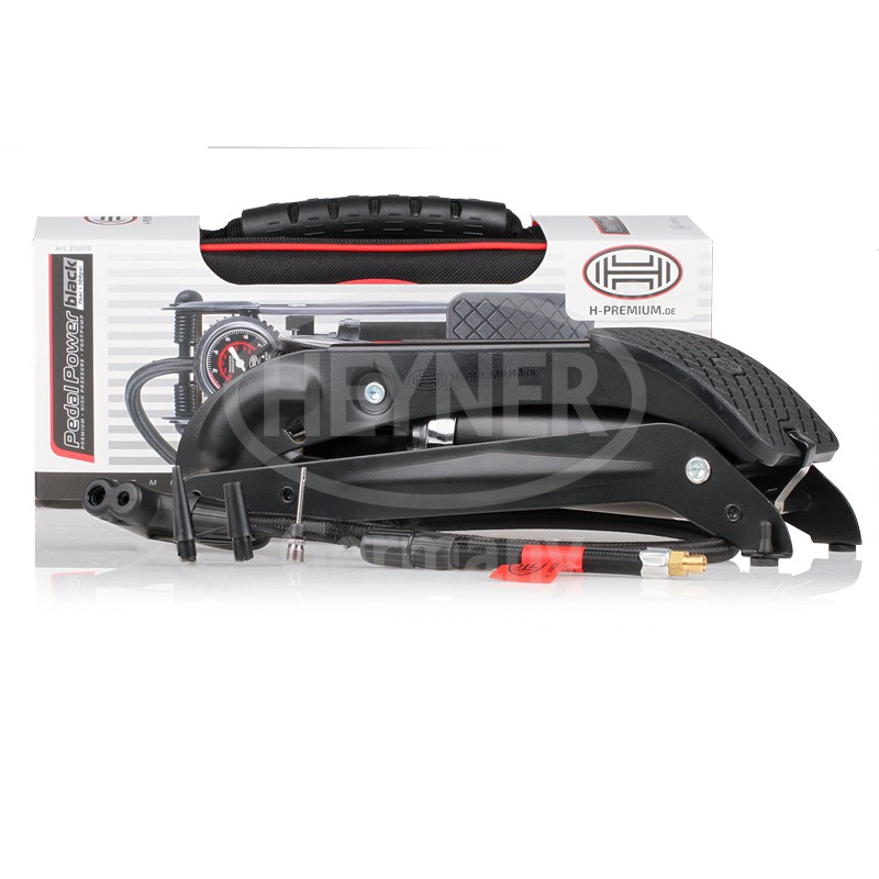 215010H — Насос ножной премиум с манометром 7 бар, длина шланга 60 см.HEYNER HEYNER