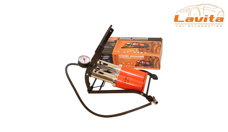 LA190232 — Насос ножной двухпоршневой, усиленный, 7атм LAVITA