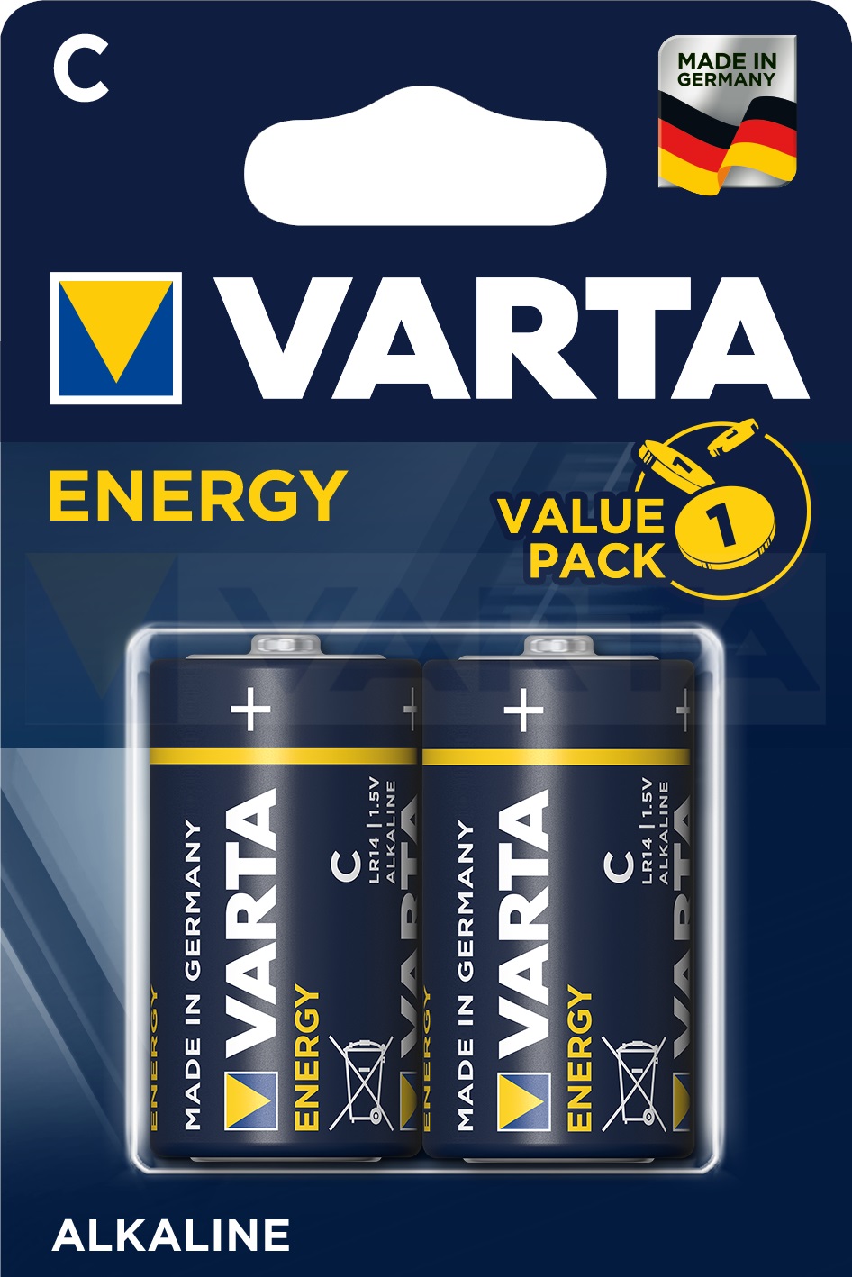 4114229412 — Батарейка 2шт VARTA ENERGY с LR14 VARTA