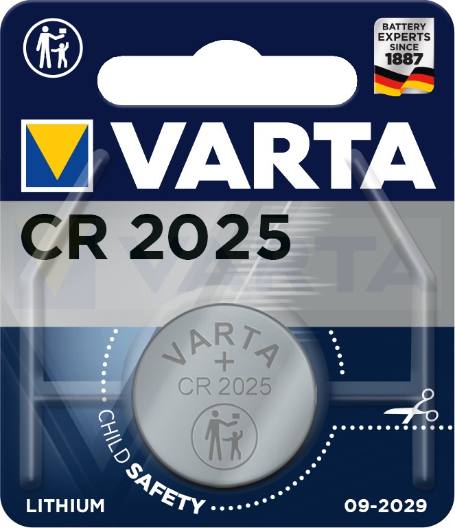 6025101401 — Батарейка 1шт VARTA LITHIUM CR2025 3V VARTA