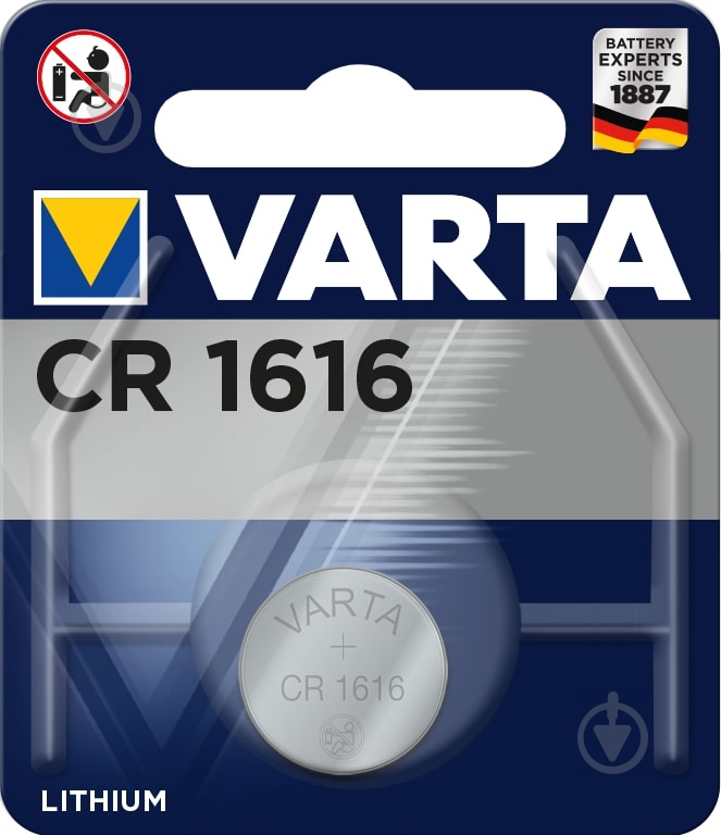 6616101401 — Батарейкатаблетка CR1616 VARTA VARTA