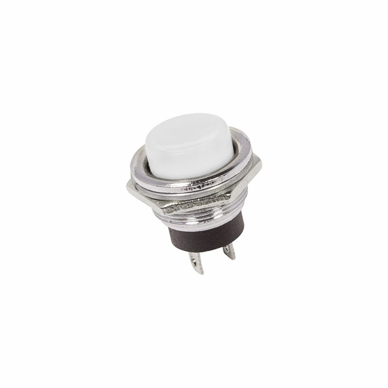363355 — Выключатель кнопка 250V 2A металлическая белая REXANT REXANT