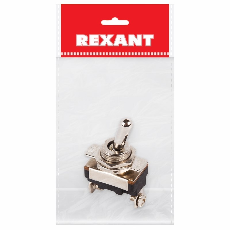 3643101 — Тумблер 220V 10А (2c) ON-OFF однополюсный  Mini  (ASW-23)  REXANT Индивидуальная упаковка 1 шт REXANT