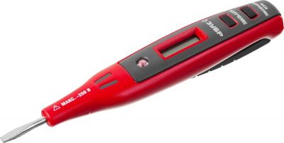 45240 — Тестер напряжения зубр мастер цифровой со световым индикатором  12220в  140мм ЗУБР