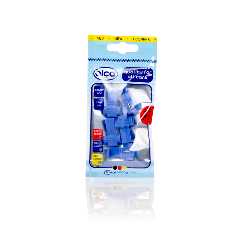641920 — Клеммы соединительные для проводов синие 0,752,5 мм 5 шт в уп ALCA ALCA