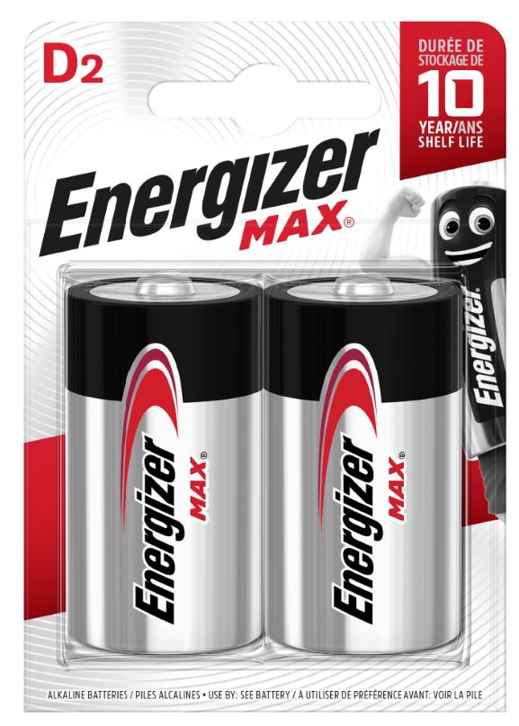 E302306800 — Батарейка D (бочонок) MAX (кт 2шт) ENERGIZER
