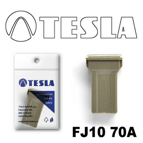 FJ1070A — Предохранитель FJ10 70A коричневый TESLA