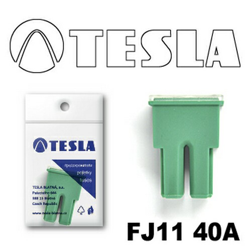 FJ1140A — Предохранитель FJ11 40A зеленый TESLA
