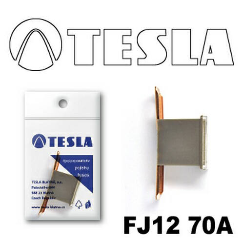 FJ1270A — Предохранитель FJ12 70A коричневый TESLA