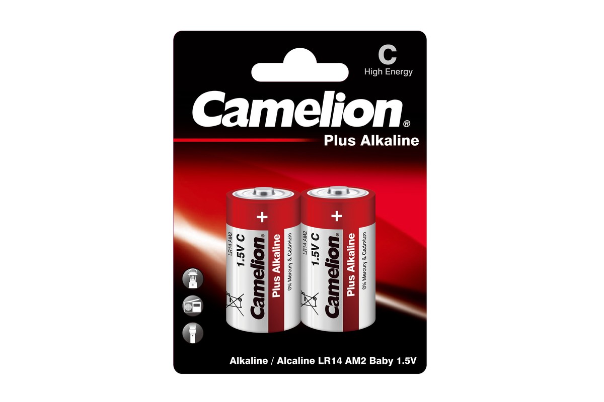 LR14BP2 — Батарейка алкалиновая тип C 1,5в 2шт CAMELION PLUS ALKALINE LR14BP2 CAMELION