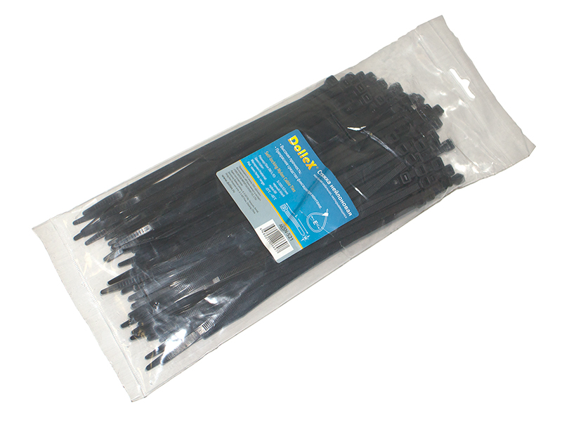 SN521 — Хомут стяжка 5х200 нейлоновая (уп. 100 шт.) черный DOLLEX