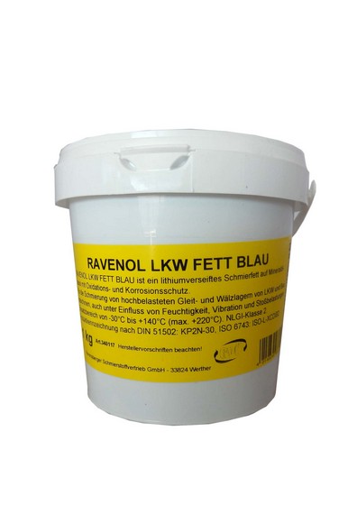 4014835661714 — Смазка RAVENOL LKW FETT BLAU ( 1кг) RAVENOL
