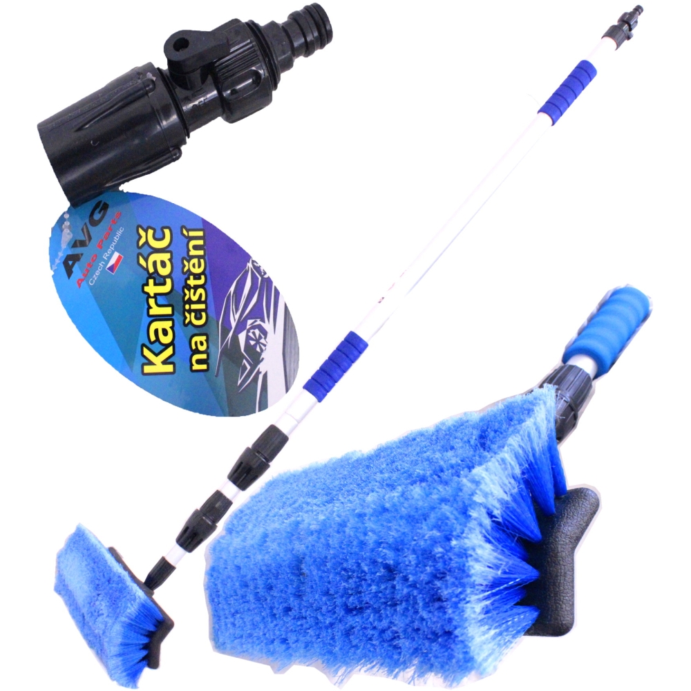 400823 — -956 Щетка для мойки авто 25 см на шланг, с телескоп ручкой 130- 300см AVG