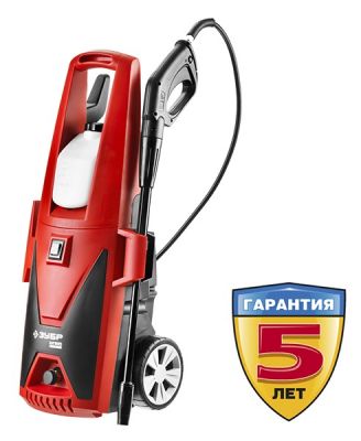 АВД165 — Мойка высокого давления (минимойка) электр, ЗУБР АВД-165,макс. 165Атм,396л/ч,2400Вт,колеса,бачок для средства,АКВА-СТОП,5м шланг,пистолет 375 ЗУБР