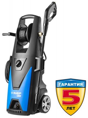 АВДП225 — Мойка высокого давления (минимойка) электр, ЗУБР Профессионал АВД-П225, макс. 225Атм,408л/ч,3000Вт,колеса,бесщет двиг,АВТО-СТОП,барабан,пистолет 375 ЗУБР