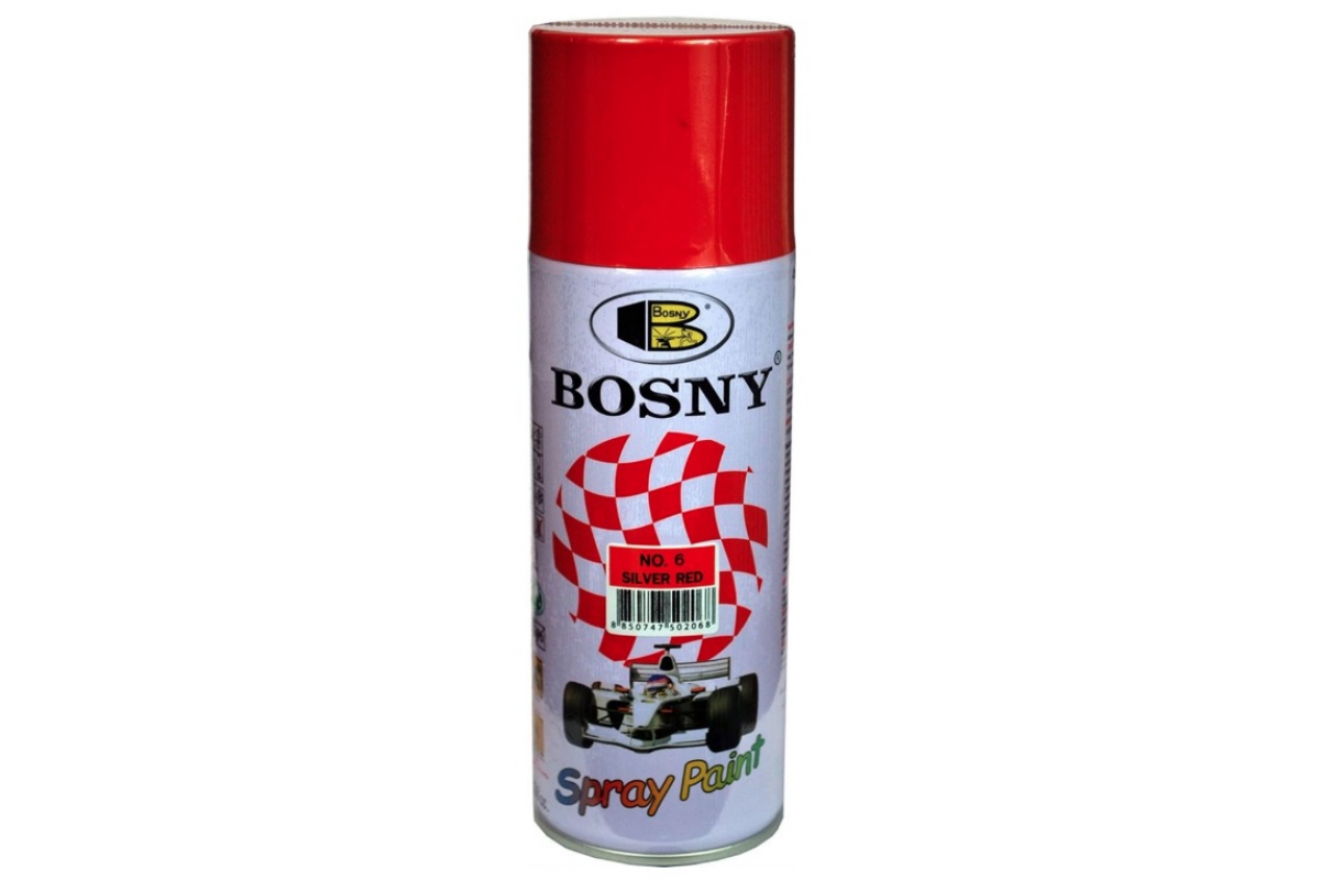 6 — Краска BOSNY высокотемпературная  до 205 град. (красный) аэрозоль 400м BOSNY