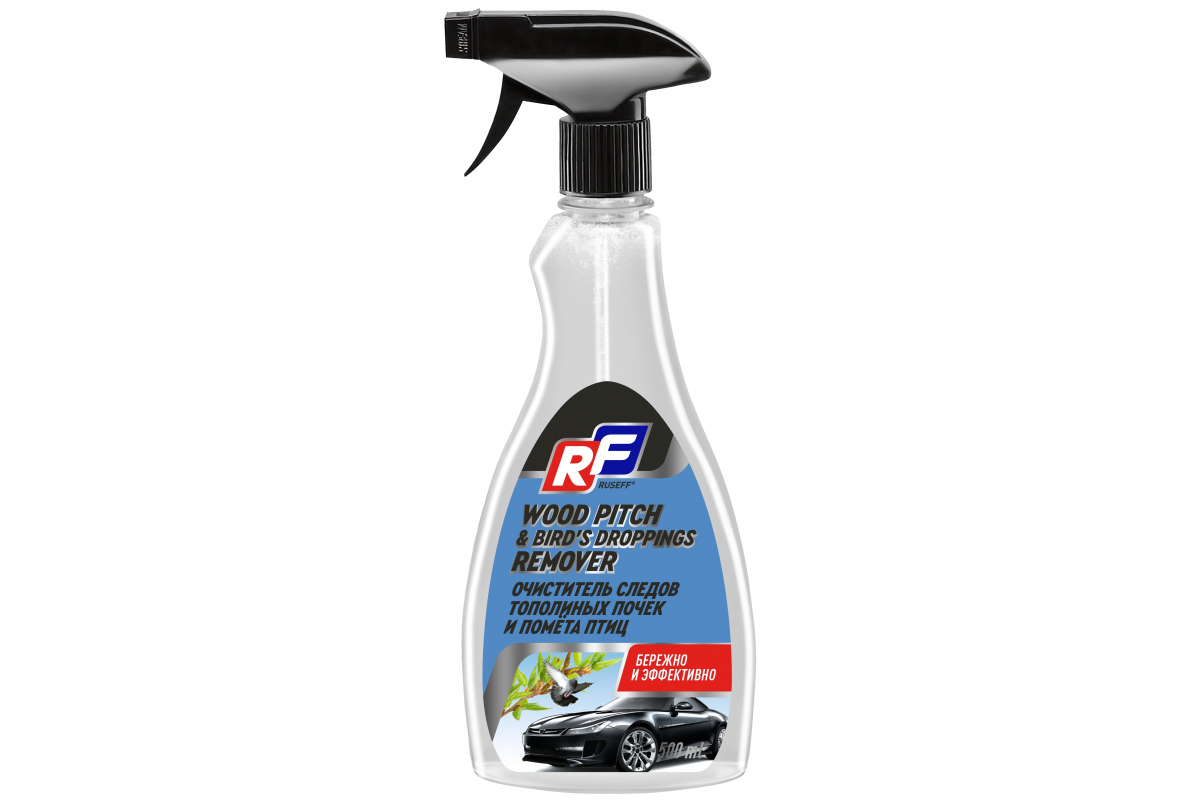 14357N — 14357N RUSEFF Очиститель следов тополиных  почек и помёта птиц (500 мл) RUSEFF