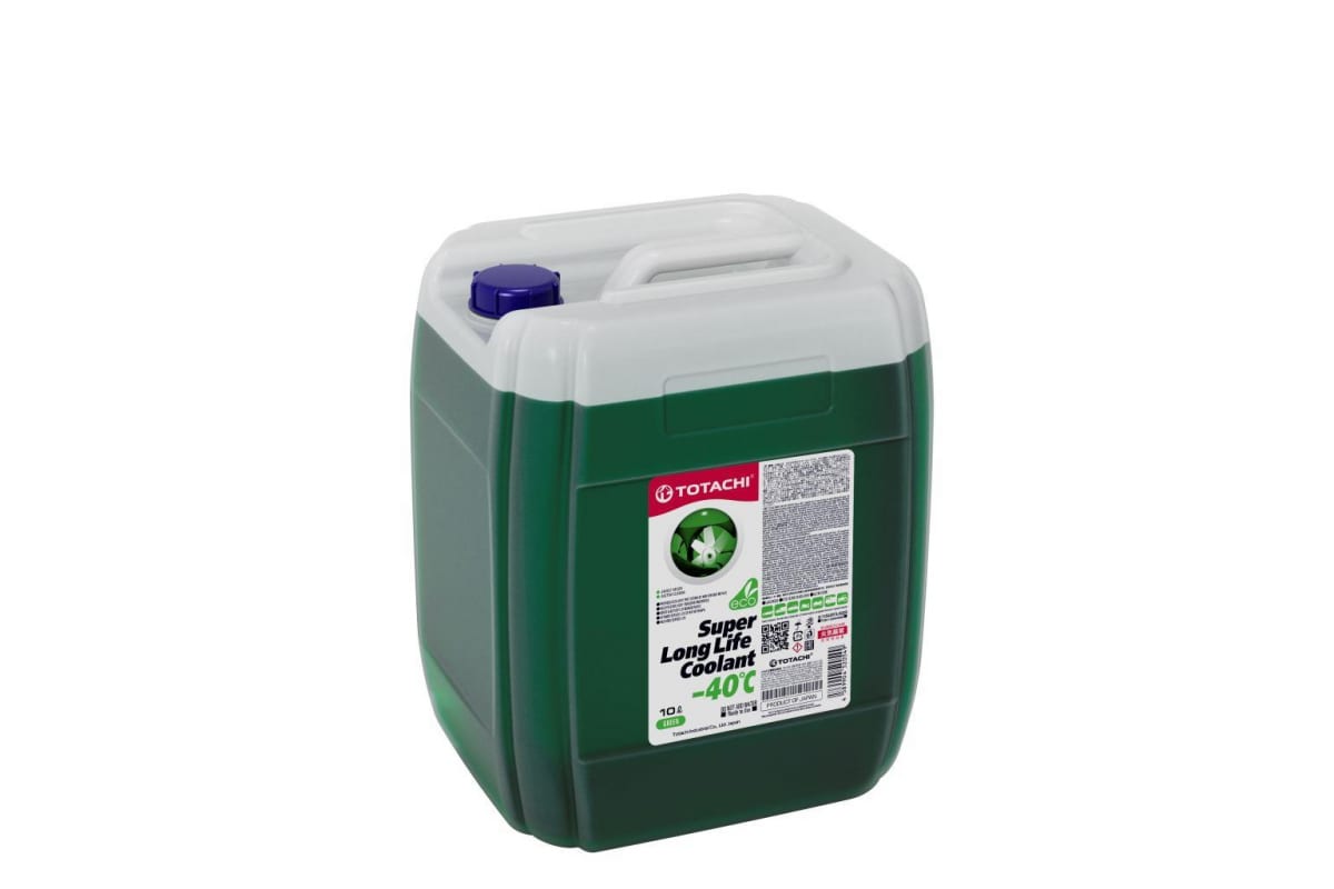 4589904520549 — Жидкость охлаждающая низкозамерзающая TOTACHI SUPER LONG LIFE COOLANT    GREEN   40C   10л TOTACHI
