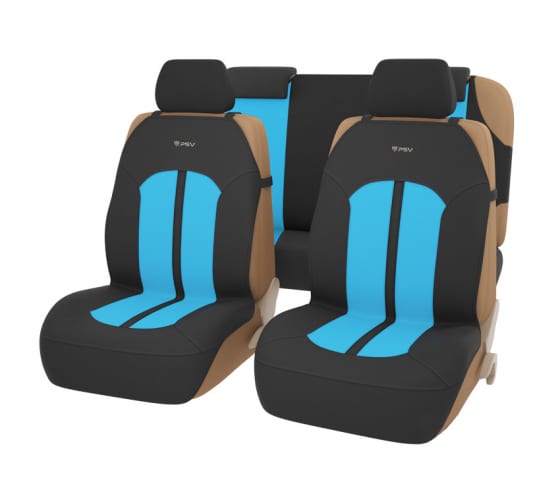 124649 — Чехлы  майки комплект EXACT PLUS полиэстер голубые L PSV PSV