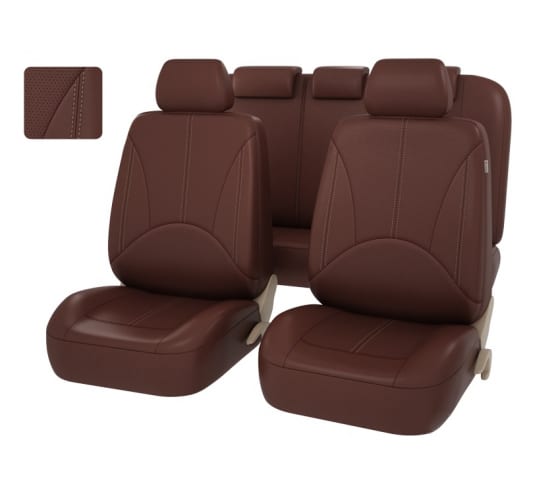 132747 — Авточехлы универсальные экокожа коричневые бежевая отсрочка комплект IMPERIAL NEXT PSV PSV