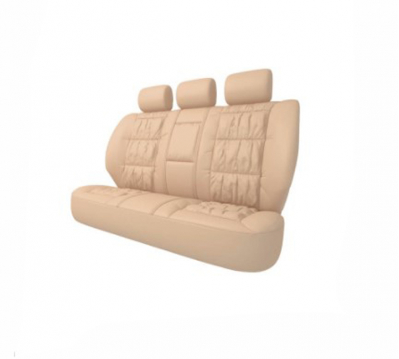 50374 — CARFORT чехлы SILVER, кожа, комплект для заднего дивана, бежевые, 5 предм. 50374 CARFORT